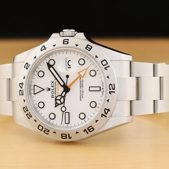 2024 NEW ROLEX EXPLORER II POLAR WHITE STEEL GMT DATE 42MM WATCH - Picture 3 of 9